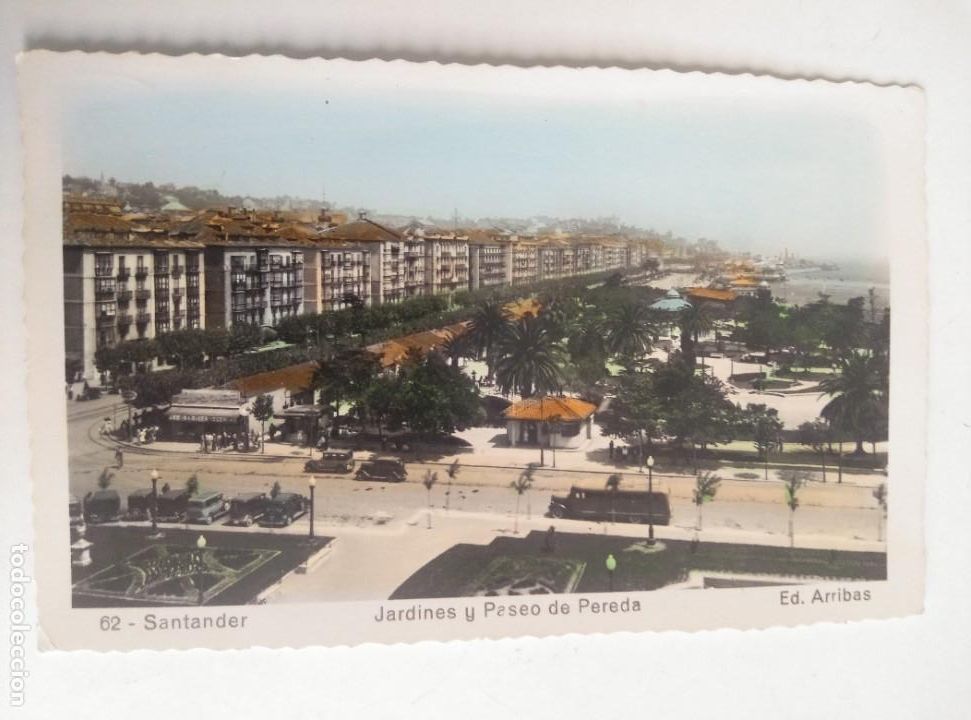 Postales: SANTANDER, JARDINES Y PASEO DE PEREDA. - Foto 1