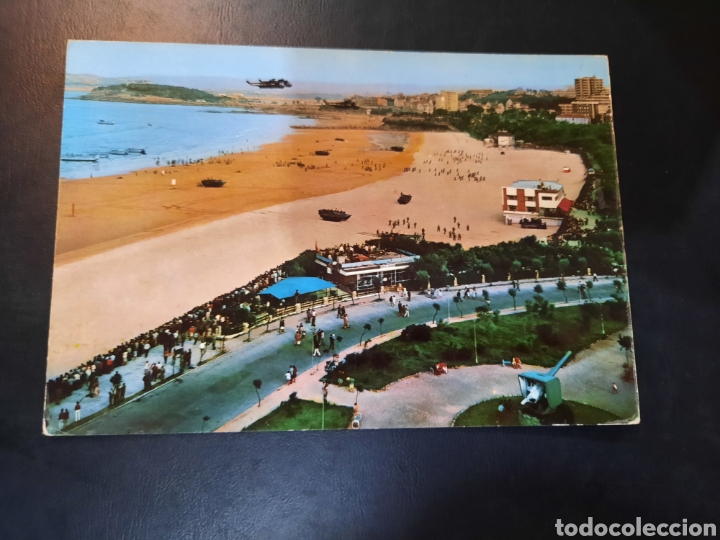 Postales: Postal de Desembarco en la playa de Santander (Santander) - Foto 1
