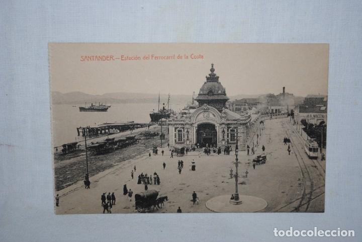 Postales: SANTANDER , ESTACION DEL FERROCARRIL DE LA COSTA . - Foto 1