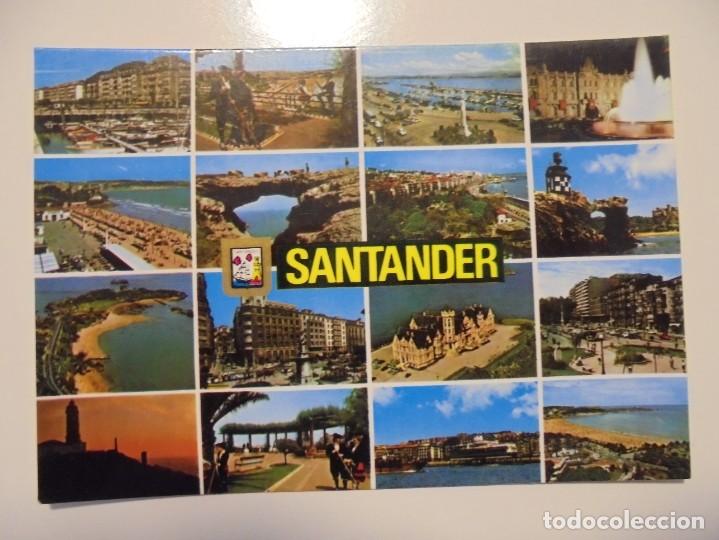 Postales: TARJETA POSTAL DE SANTANDER ESCRITA Y SELLADA. - Foto 1