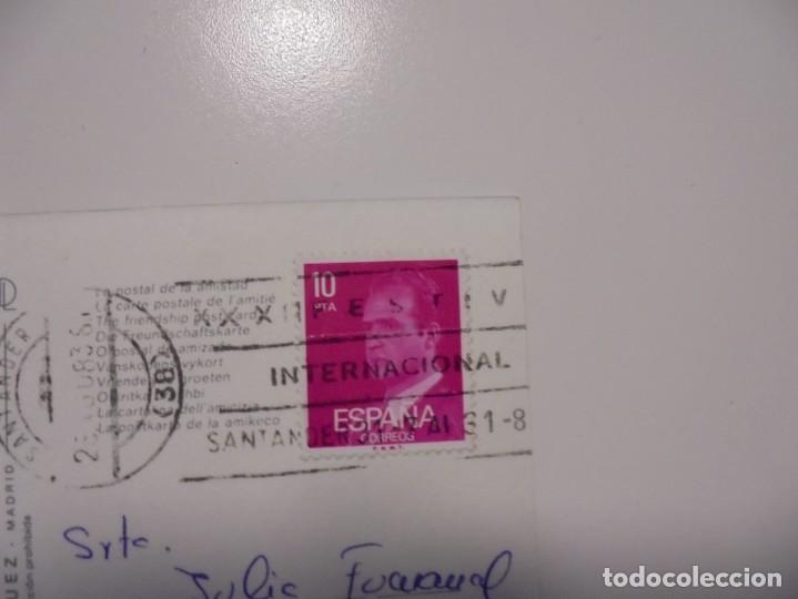 Postales: TARJETA POSTAL DE SANTANDER ESCRITA Y SELLADA. - Foto 2