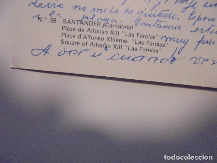 Postales: TARJETA POSTAL DE SANTANDER ESCRITA Y SIN SELLAR. - Foto 2