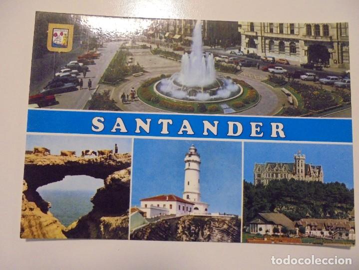 Postales: TARJETA POSTAL DE SANTANDER ESCRITA Y SELLADA. - Foto 1