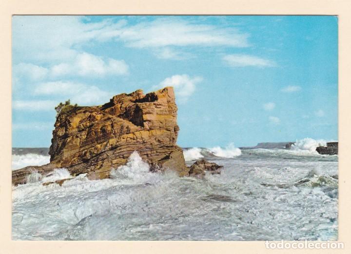 Postales: SANTANDER. TEMPORAL EN EL MAR CANTABRICO (1968) - Foto 1