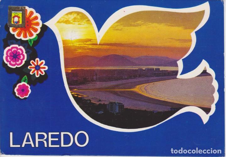 Postales: (40) LAREDO. PUESTA DE SOL DESDE EL RISCO - Foto 1