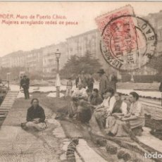 Postales: SANTANDER Nº 6 MURO DE PUERTO CHICO THOMAS CIRCULADA A PARIS EN 1916. Lote 357192590