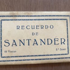 Postales: ALBUM DE POSTALES RECUERDO DE SANTANDER. 2ª SERIE. 10 VISTAS. Lote 362278200