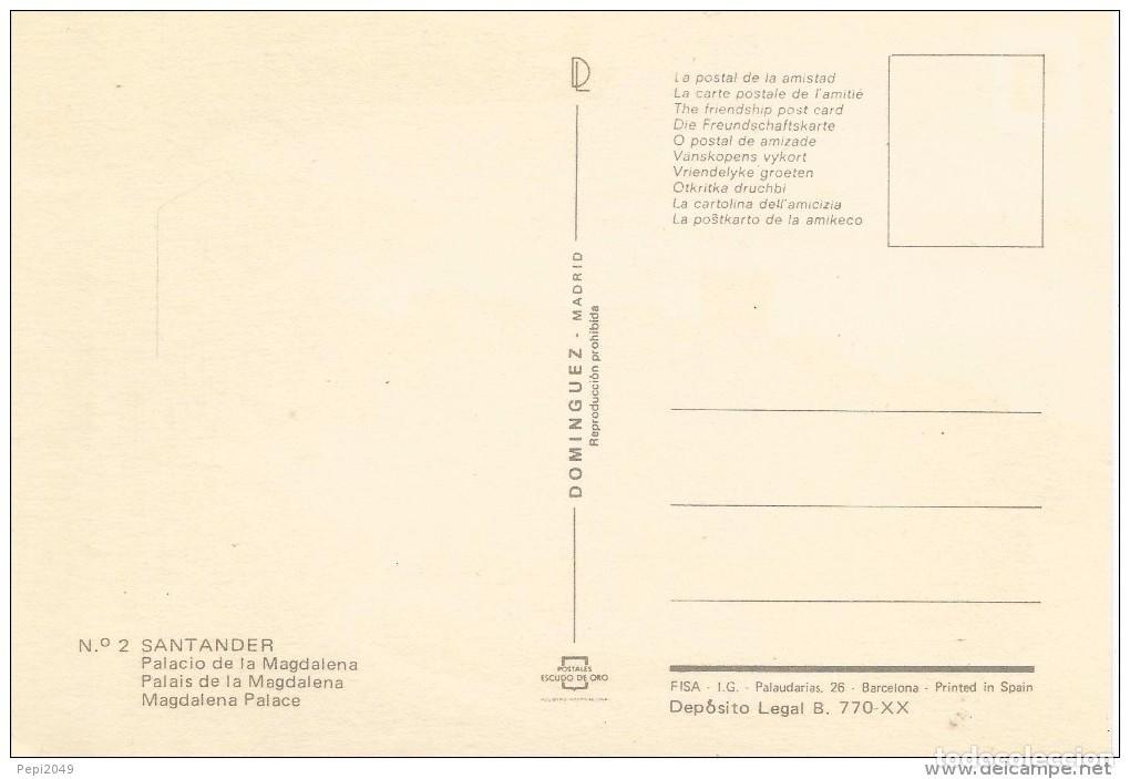 Postales: :::: Z298 - POSTAL - SANTANDER - PALACIO DE LA MAGDALENA - Foto 2