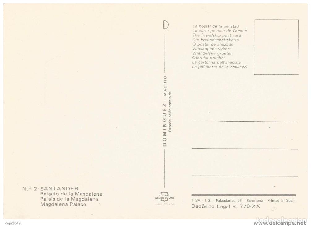 Postales: :::: Z244 - POSTAL - SANTANDER - PALACIO DE LA MAGDALENA - Foto 2