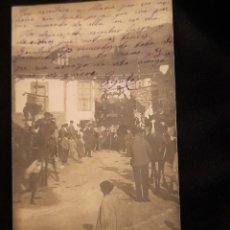 Postales: ANTIGUA POSTAL FOTOGRÁFICA DE SOLARES, SELLADA Y MATASELLADA EN 1909. Lote 365366361