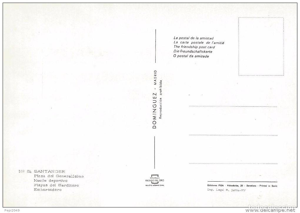 Postales: :::: Z357 - POSTAL - SANTANDER - PLAZA DEL GENERALISIMO - Foto 2