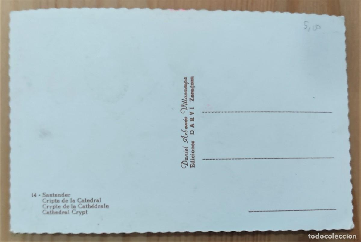 Postales: 14. SANTANDER. CRIPTA DE LA CATEDRAL - EDICIONES DARVI - SIN CIRCULAR - Foto 2