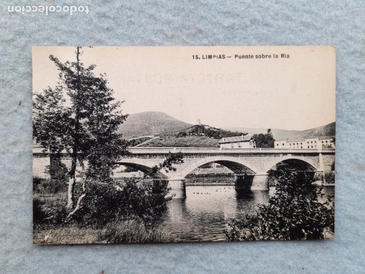 Postales: Limpias. Puente sobre la r&iacute;a - Foto 1