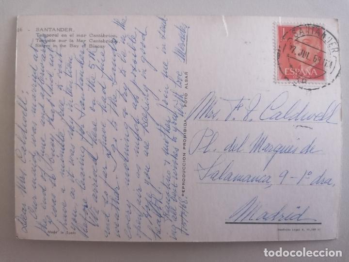 Postales: POSTAL SANTANDER, TEMPORAL EN EL MAR CANTABRICO - Foto 2