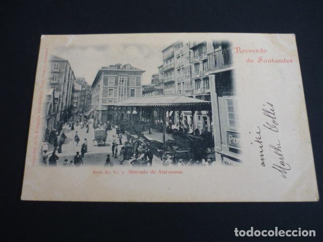 Postales: SANTANDER MERCADO DE ATARAZANAS CIRCULADA EN 1902 - Foto 1