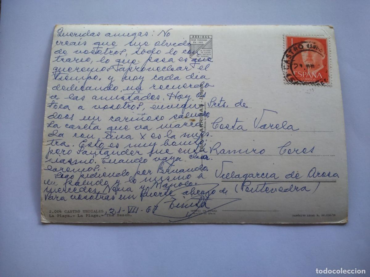 Postales: POSTAL -- CASTRO URDIALES - LA PLAYA -- CIRCULADA -- - Foto 2