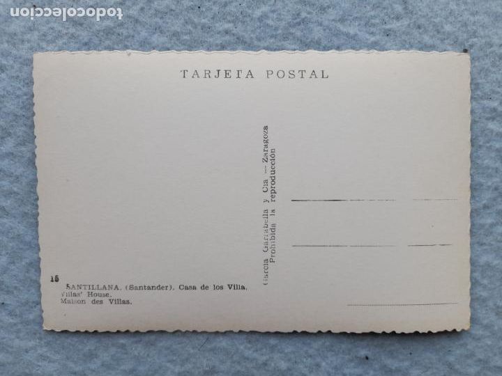 Postales: Santillana. Santander. Casa de los Villa. - Foto 2