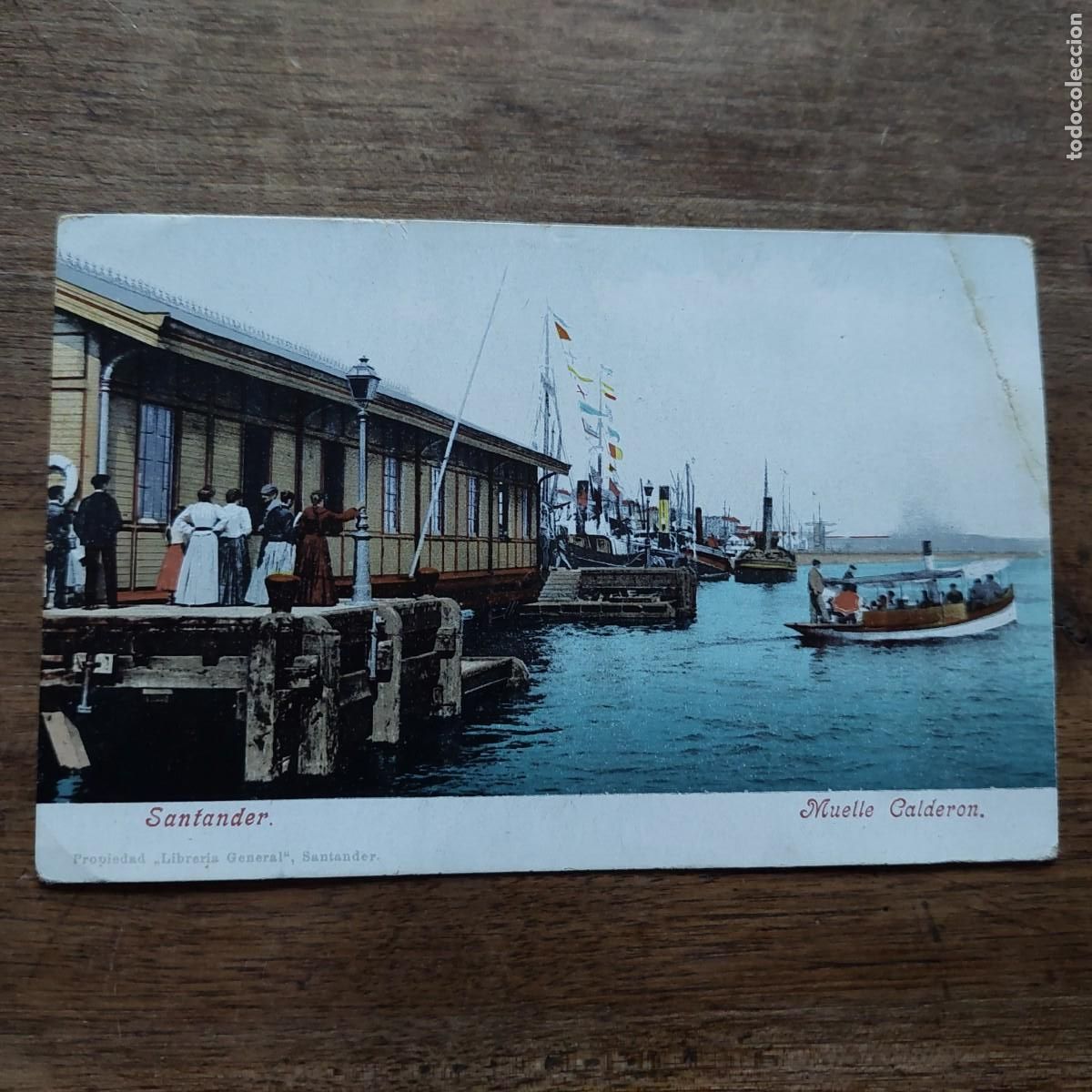 Postales: Antigua Postal Santander Muelle Calder&oacute;n - Foto 1