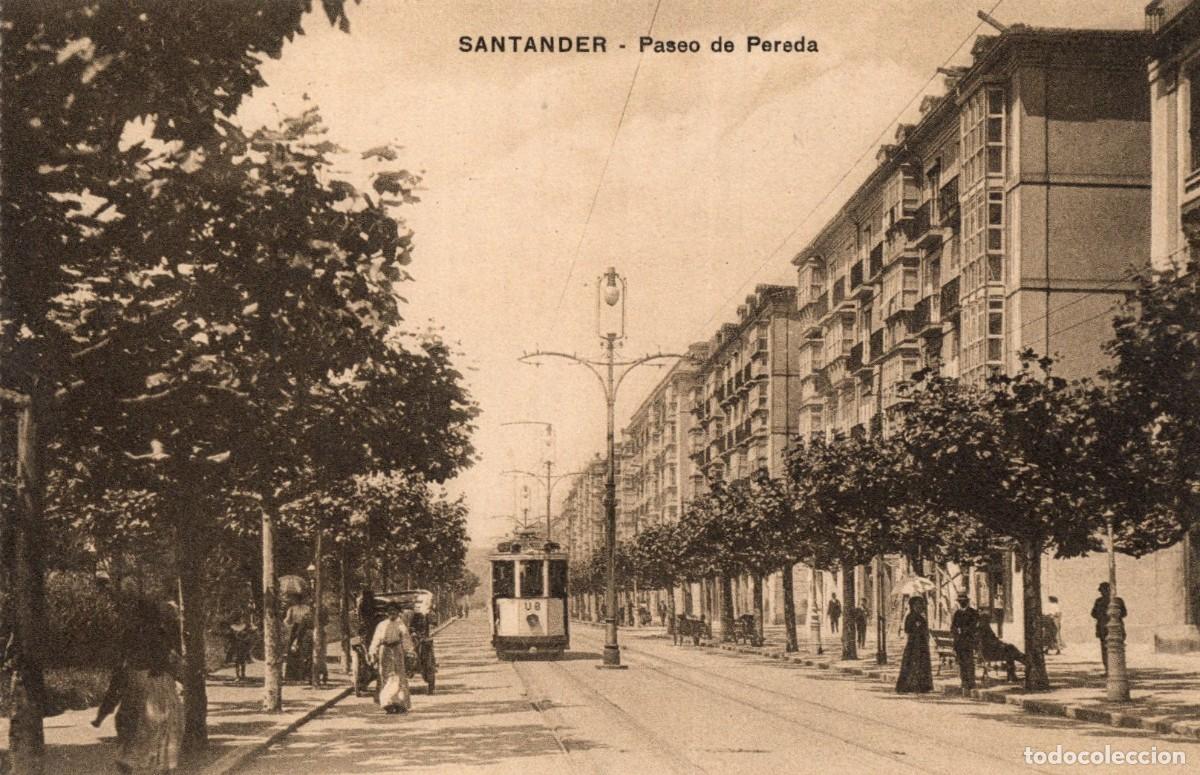 Postales: SANTANDER. PASEO DE PEREDA. TRANVIA - Foto 1
