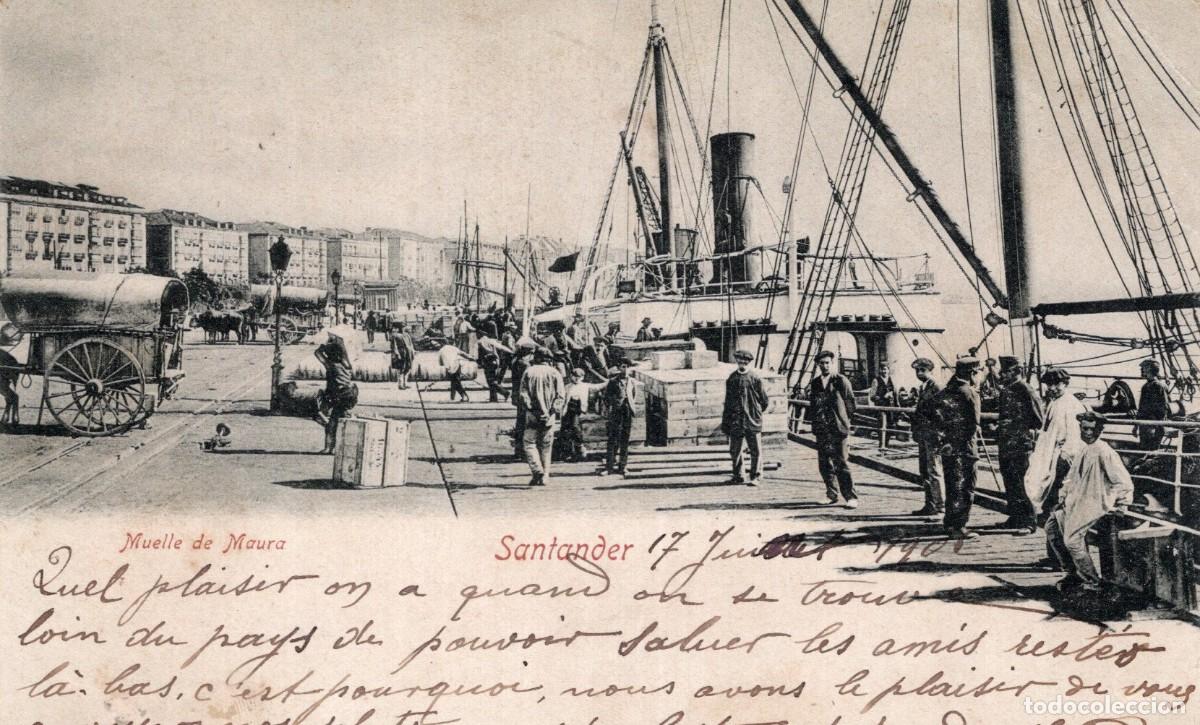 Postales: SANTANDER. MUELLE DE MAURA - Foto 1