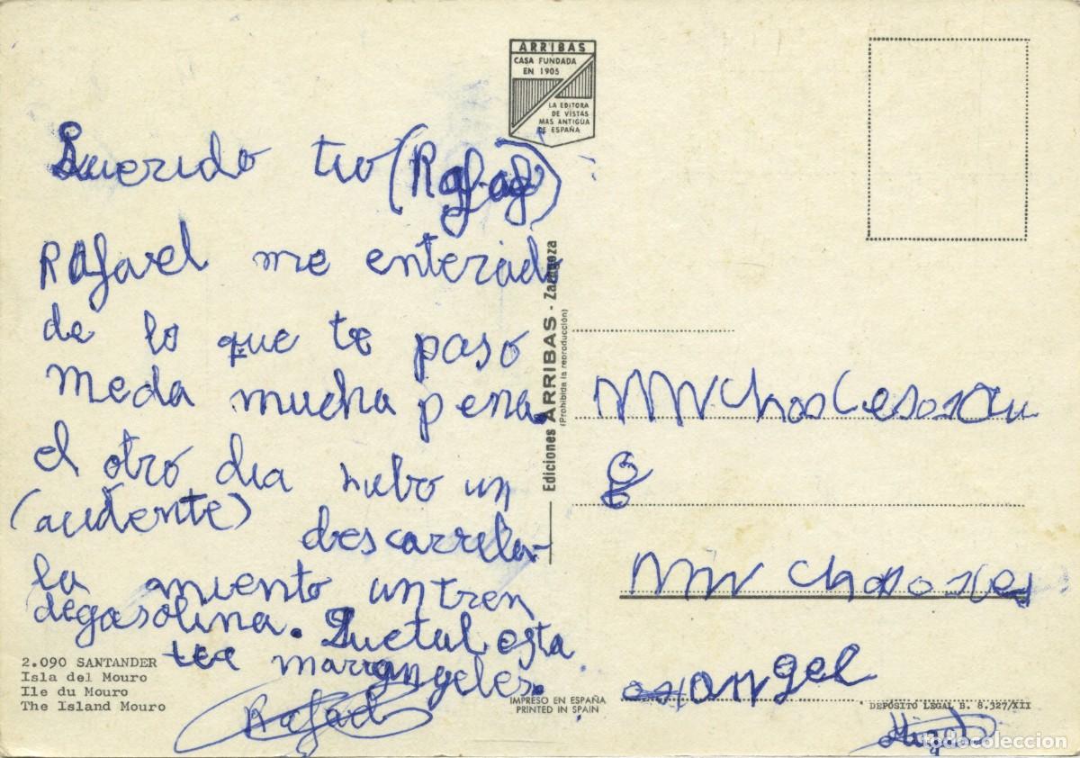 Postales: N&ordm; 2.090-SANTANDER. Isla del Mouro. EDICIONES ARRIBAS - Foto 2
