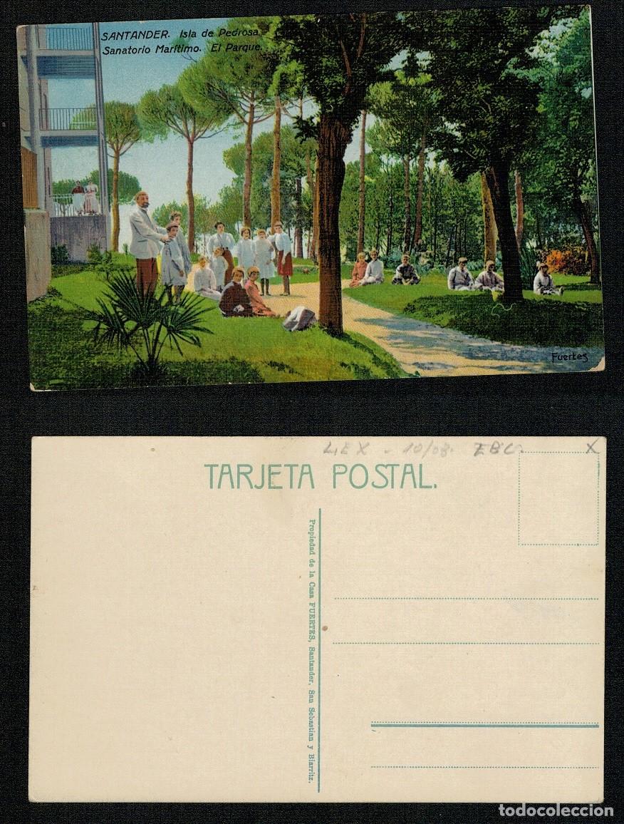 Postales: Postal de SANTANDER. Isla de Pedrosa Sanatorio Mar&iacute;timo. El Parque. - Foto 1