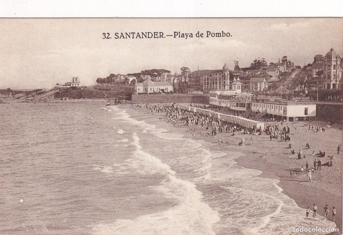 Postales: Santander 32 Playa de Pombo . Sin circular. - Foto 1