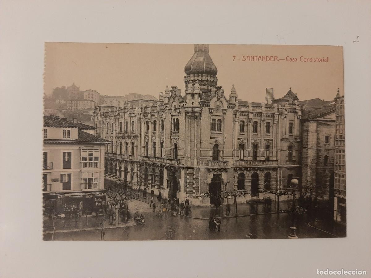 Postales: POSTAL SANTANDER CASA CONSISTORIAL. SIN CIRCULAR. - Foto 1