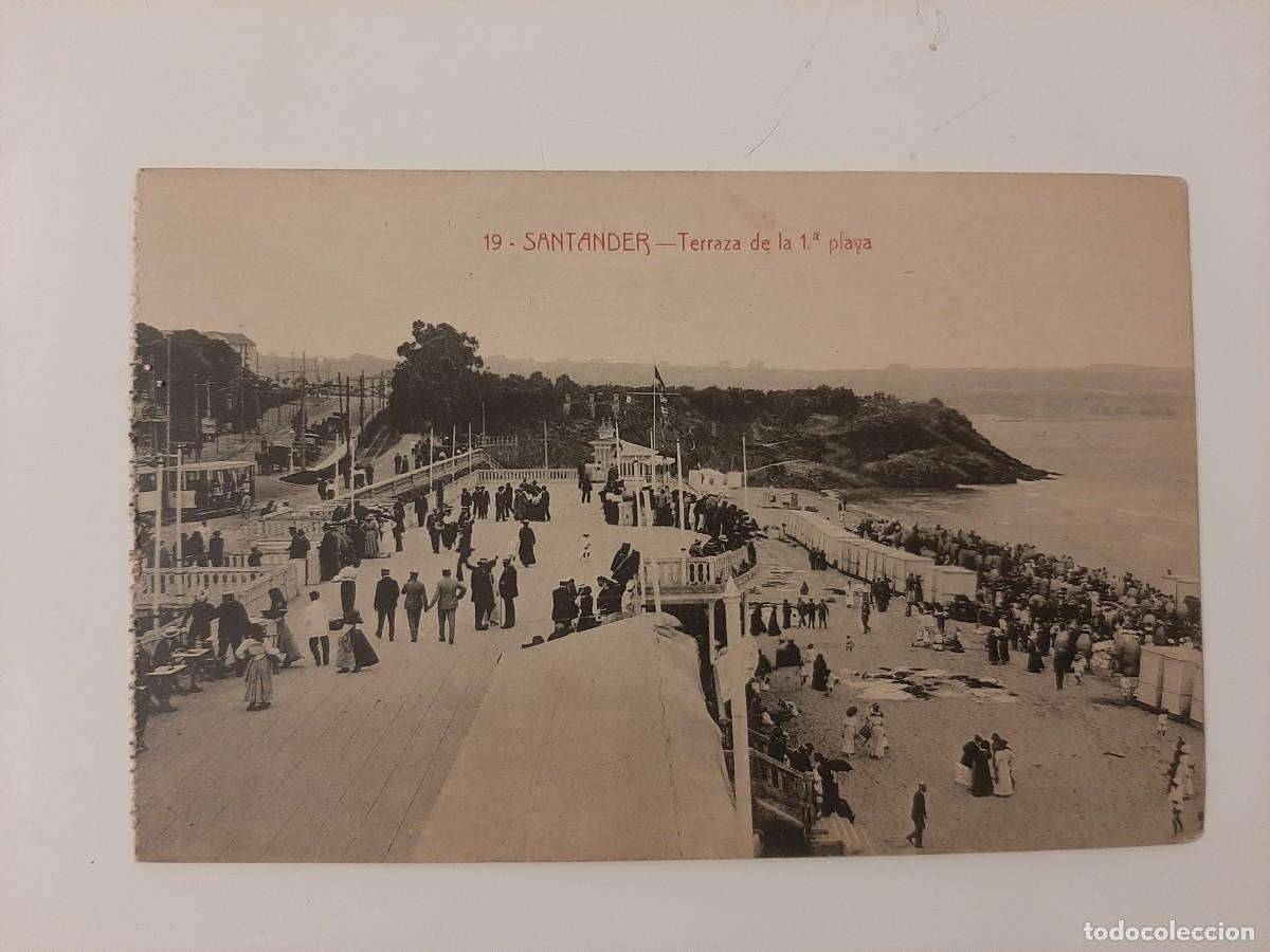 Postales: POSTAL SANTANDER TERRAZA DE LA 1&ordf; PLAYA. SIN CIRCULAR. - Foto 1