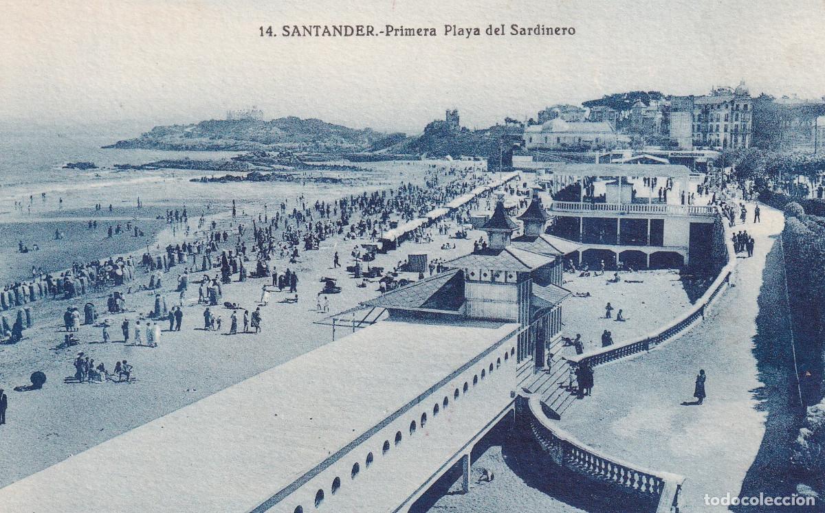 Postales: SANTANDER - PRIMERA PLAYA DEL SARDINERO - Foto 1