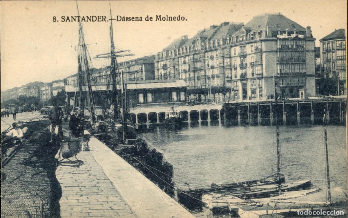 Postales: Santander - J. Palacios - Darsena de Molnedo - Foto 1