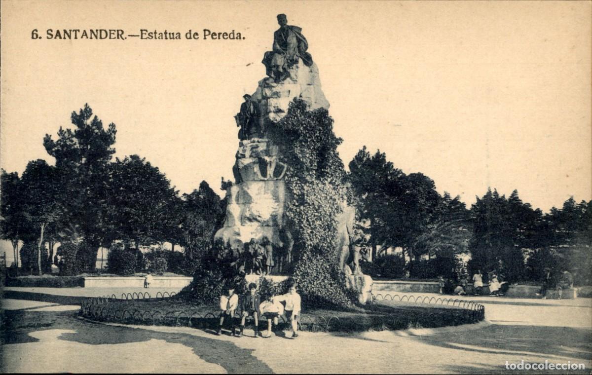 Postales: Santander - J. Palacios - Estatua de Pereda - Foto 1