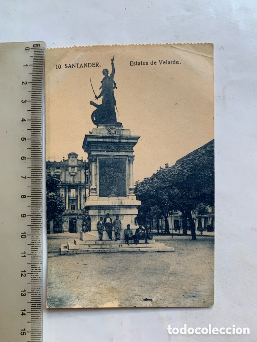 Postales: POSTAL. SANTANDER. ESTATUA DE VELARDE. - Foto 1