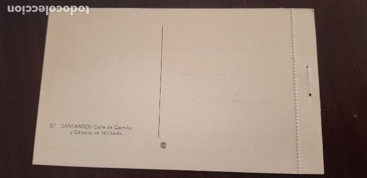 Postales: SANTANDER,CALLE DE CASTELAR Y DARSENA DE MOLNEDO - Foto 2