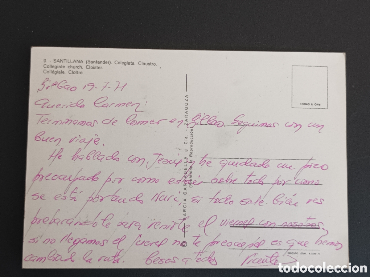 Postales: POSTAL DE SANTILLANA. SANTANDER. - Foto 2