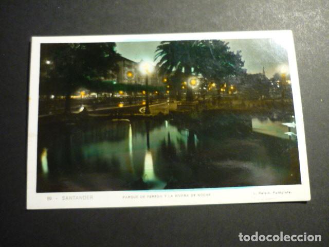 Postales: SANTANDER PARQUE DE PEREDA Y LA RIVERA DE NOCHE - Foto 1