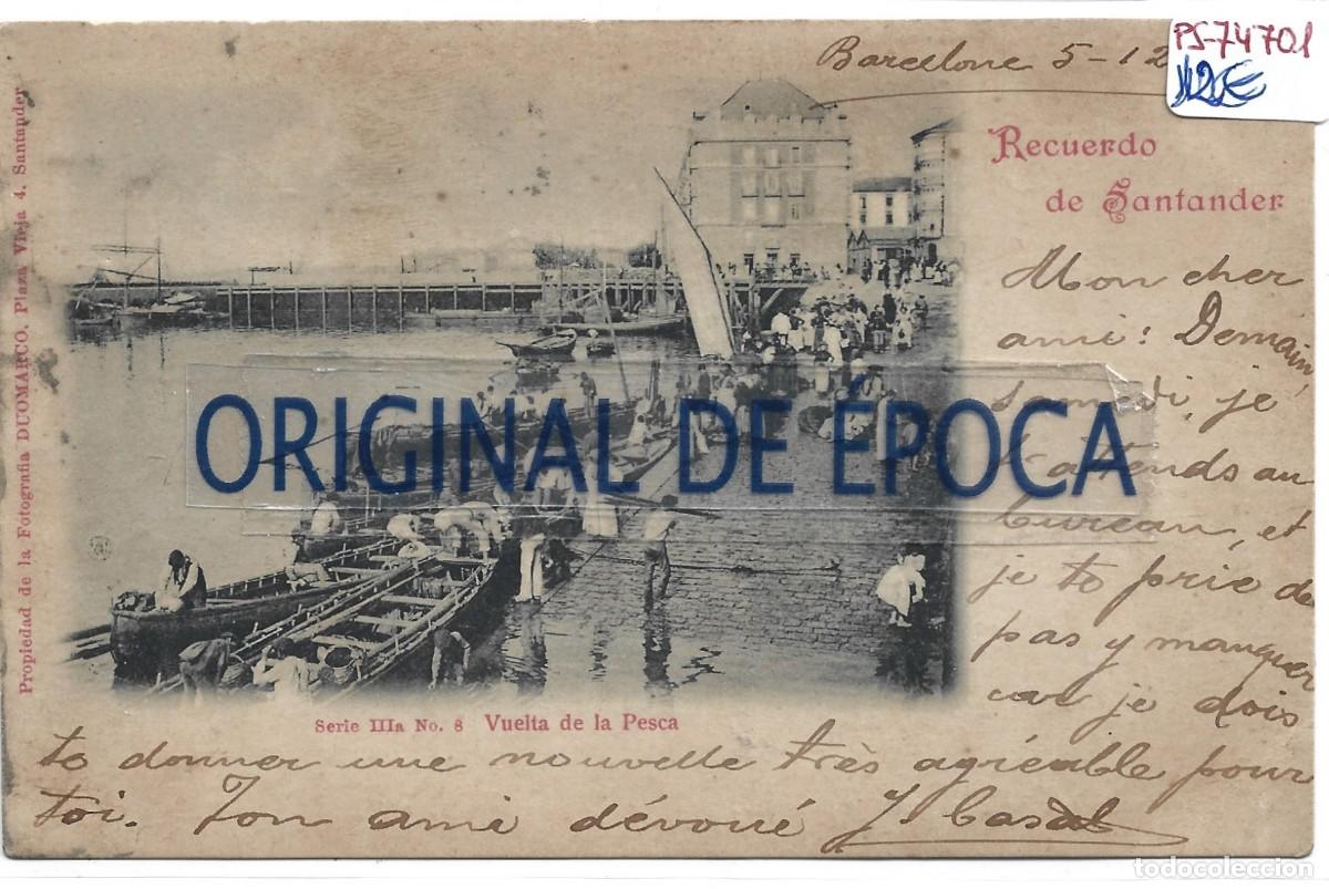 Postales: (PS-74701)POSTAL RECUERDO DE SANTANDER-VUELTA DE LA PESCA.DUMARCO - Foto 1