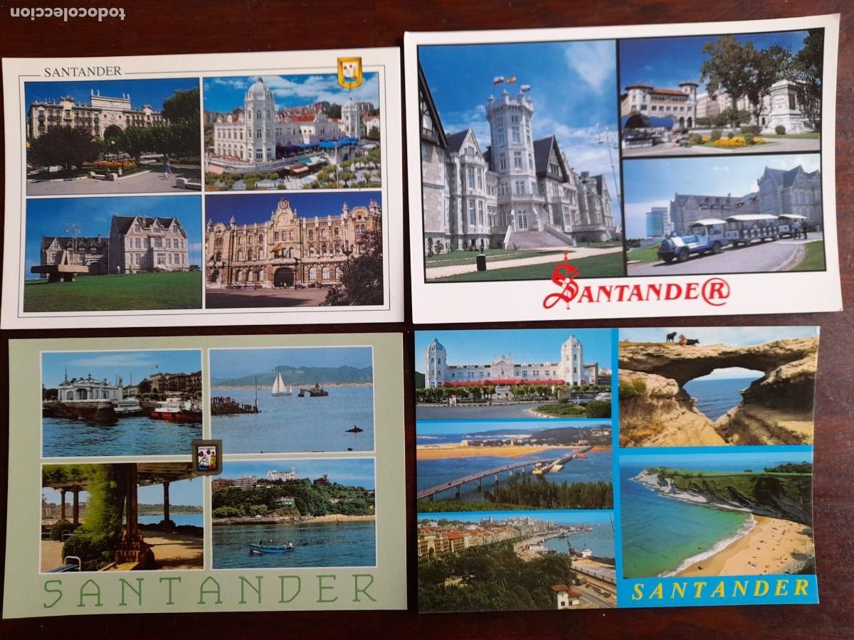 Postales: Una postal colaig im&aacute;genes vintage edificios y litoral de Santander 4 tarjetas a elegir - Foto 1