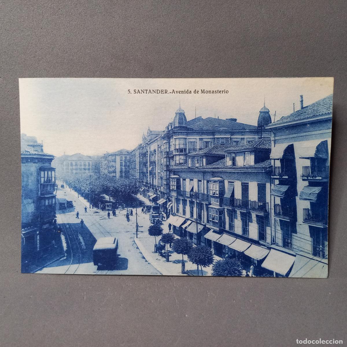 Postales: Antigua postal de Santander. 5. Avenida de Monasterio - Foto 1