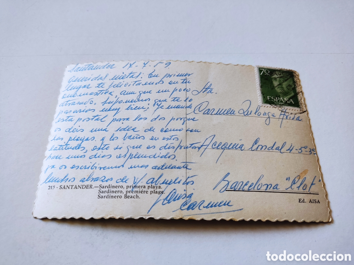 Postales: Postal antigua Santander - Foto 2