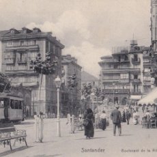 Postales: SANTANDER, BOULEVARD DE LA RIBERA. NO CONSTA EDITOR. CIRCULADA EN 1911