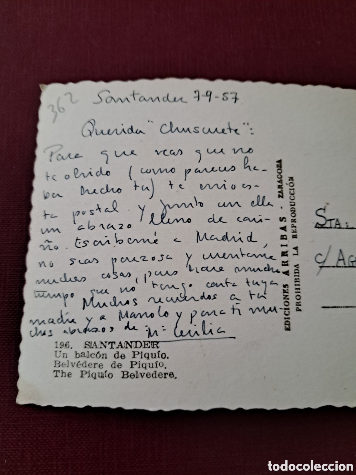 Postales: Postal Santander 1957 - Foto 4