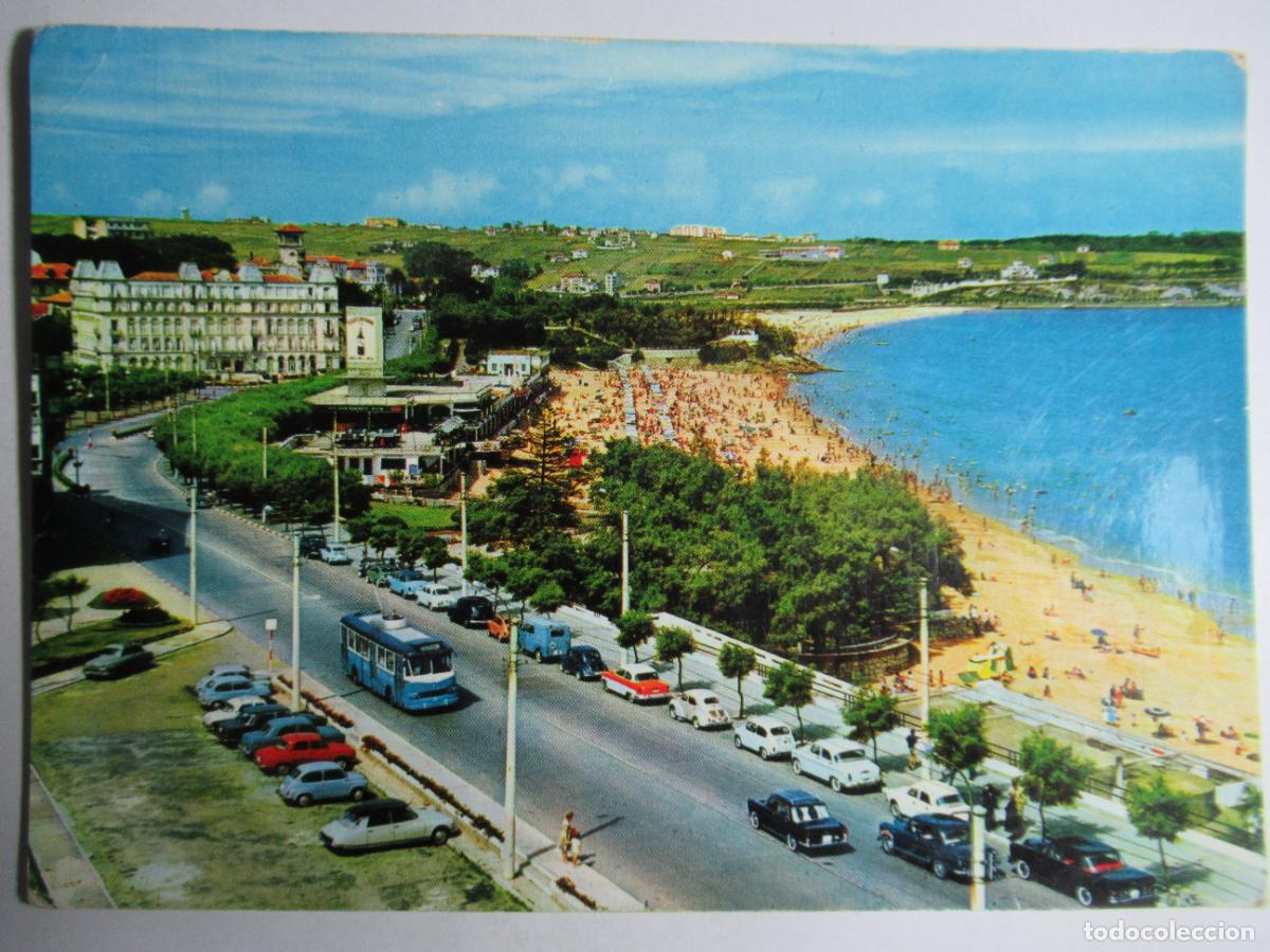 Postales: Santander - Panor&aacute;mica de la primera Playa - Foto 1