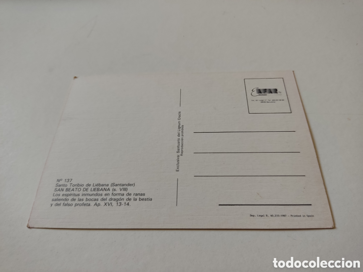 Postales: Postal santo Toribio de liebana - Foto 2