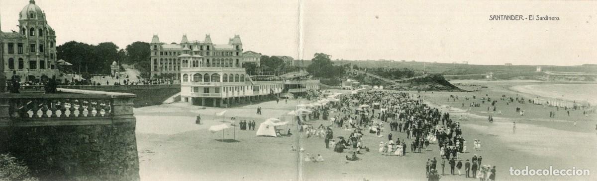 Postales: SANTANDER. EL SARDINERO. POSTAL DOBLE - Foto 1