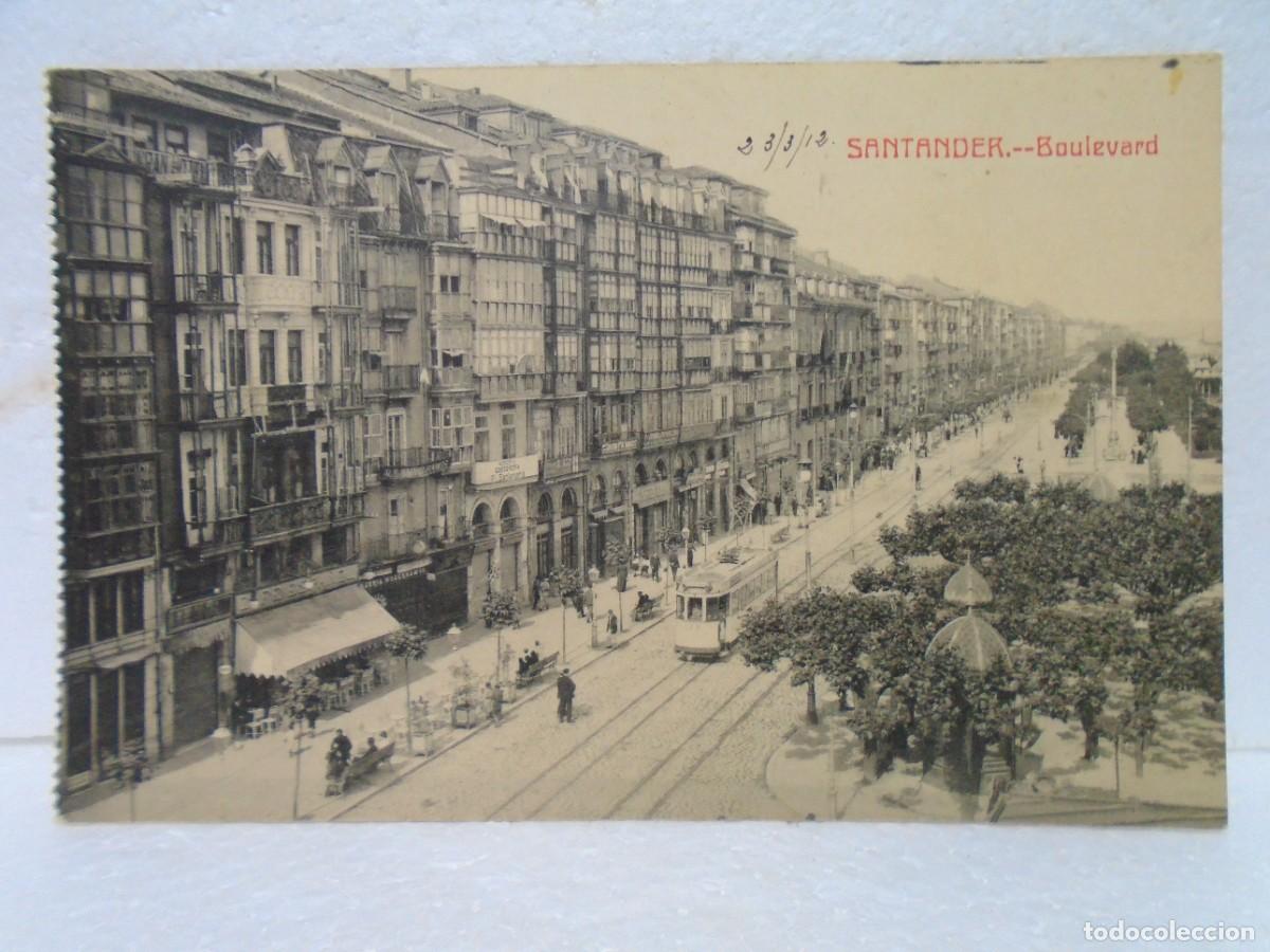 Postales: SANTANDER. POSTAL ESCRITA C.A.1912. EDIC. BOULEVARD. - Foto 1