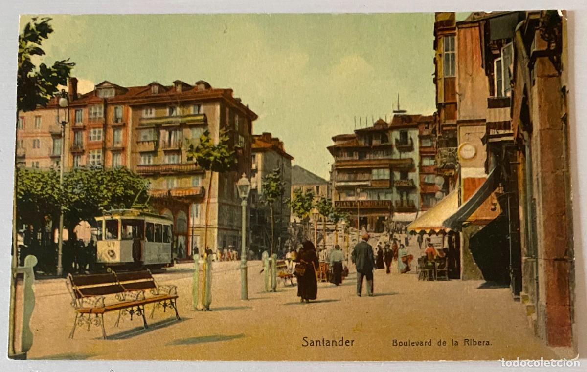 Postales: SANTANDER (CANTABRIA) BOULEVARD DE LA RIBERA, SIN CIRCULAR, NO CONSTA MARCA EDITORIAL - Foto 1