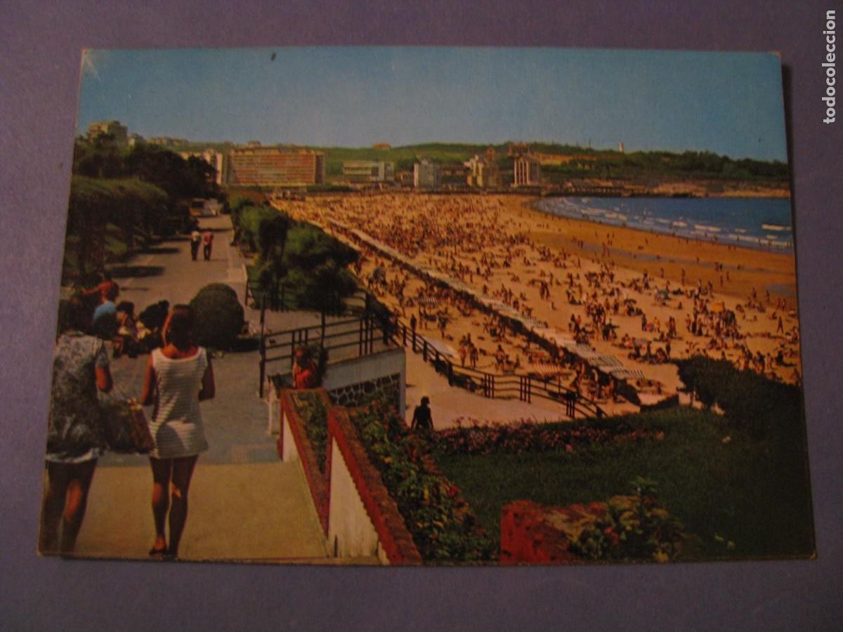 Postales: POSTAL DE SANTANDER. PLAYA DE CASTA&Ntilde;EDA. JAVIER CALVO. - Foto 1