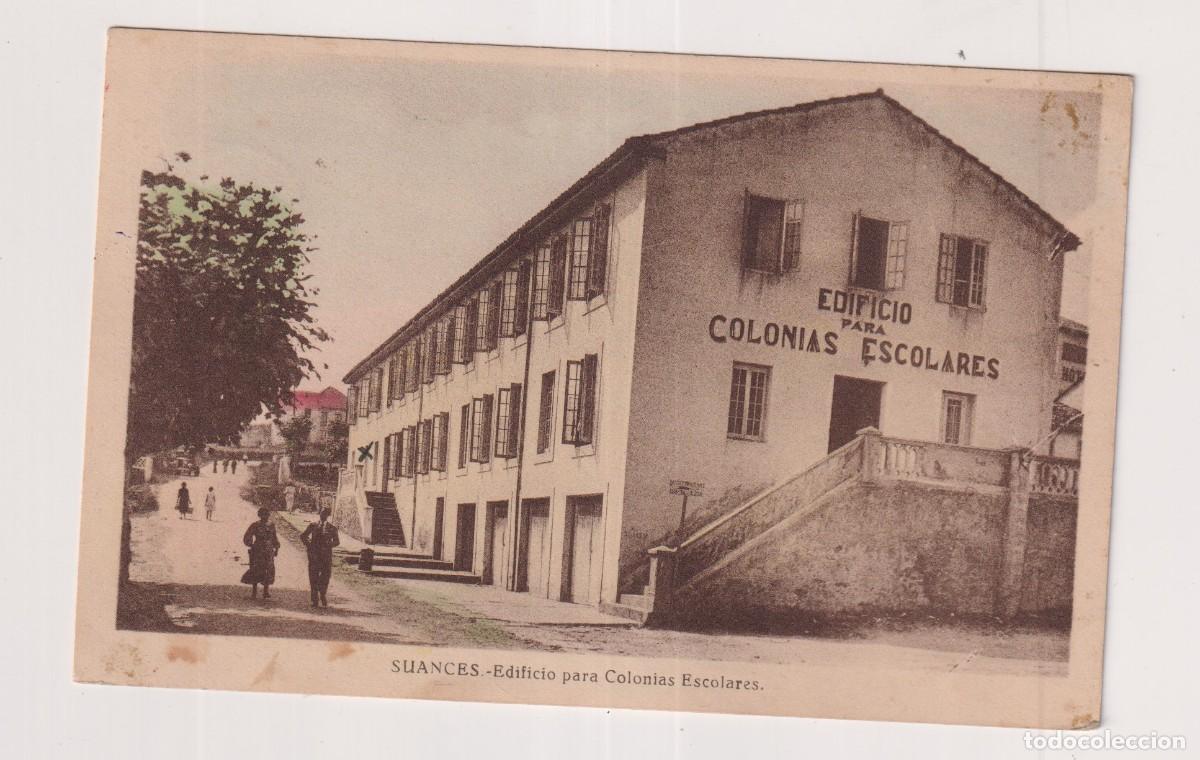 Postales: Suances Edificio para colonias escolares. Circulada en 1943 - Foto 1