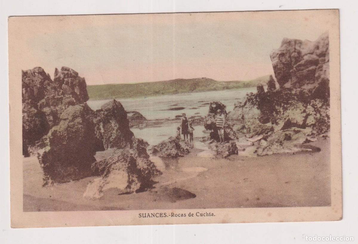 Postales: Suances Rocas de Cuch&iacute;a. Circulada en 1943 - Foto 1